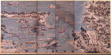 琉球貿易図屏風